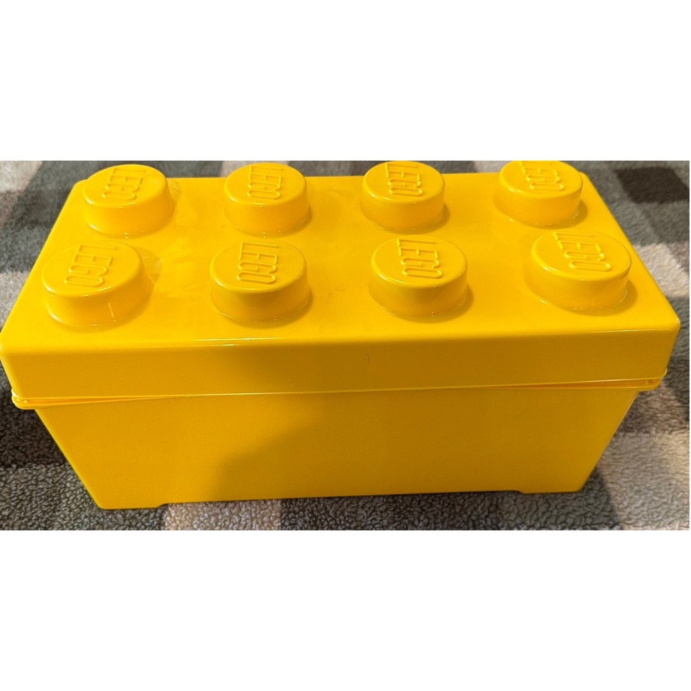 LEGO Storage Brick 8 Stud Yellow Plastic Stackable Toy Box Organizer Container